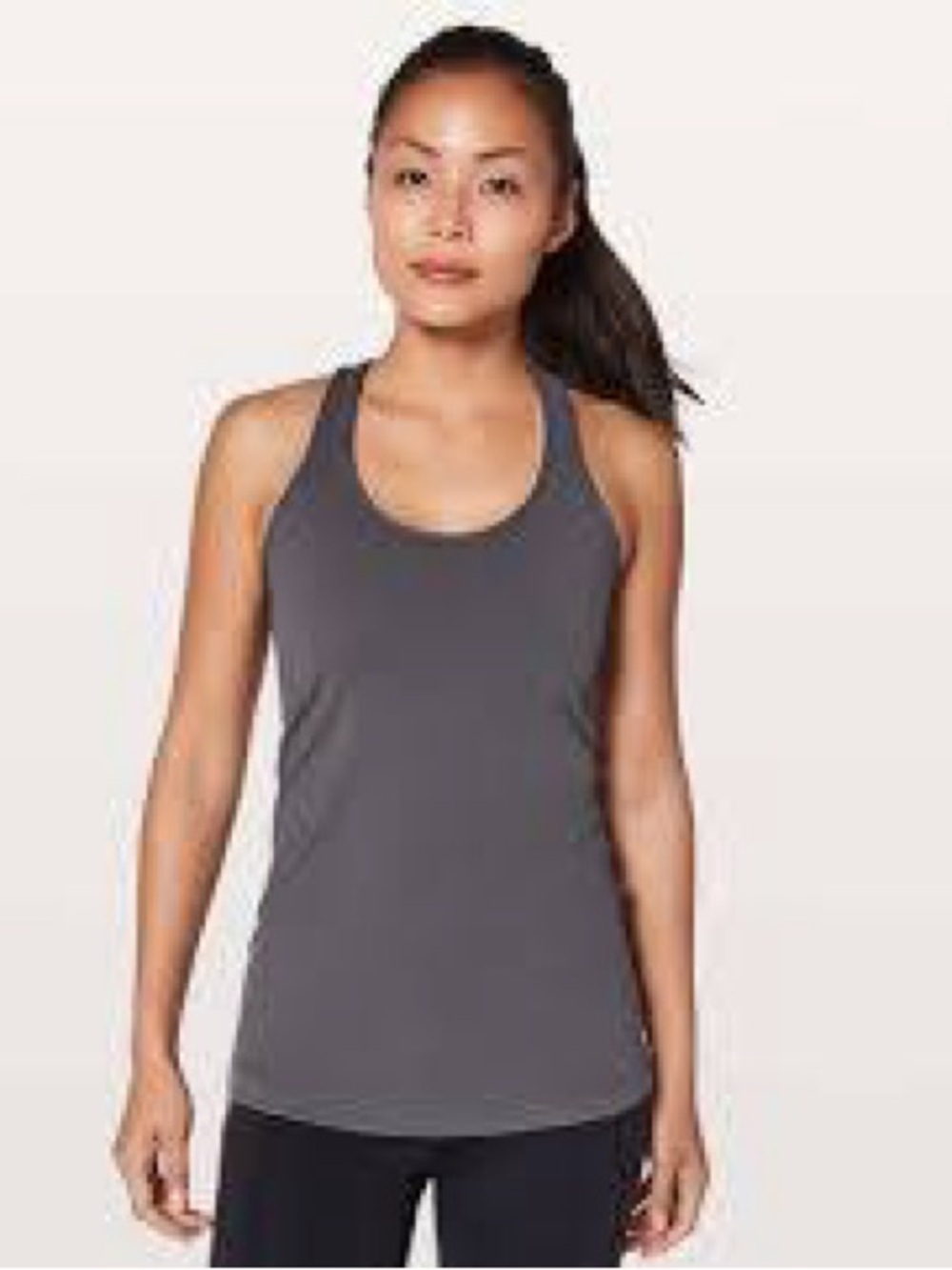 lululemon athletica Charcoal Gray Racerback Tank